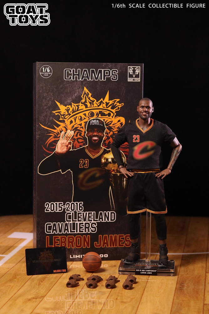 GoatToys 1/6 LeBron James 16 Cavaliers Championship Action Figure